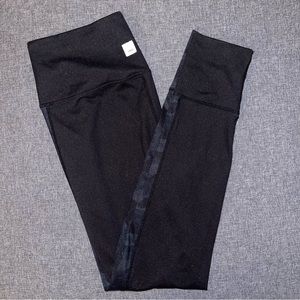 Vuori Black Camo Stripe Detail Leggings Joggers